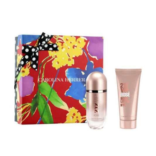 Set Carolina Herrera: 212 VIP Rose, eau de parfum, voor dames, 80 ml + 212 VIP Rose, hydraterende bodylotion, 100 ml