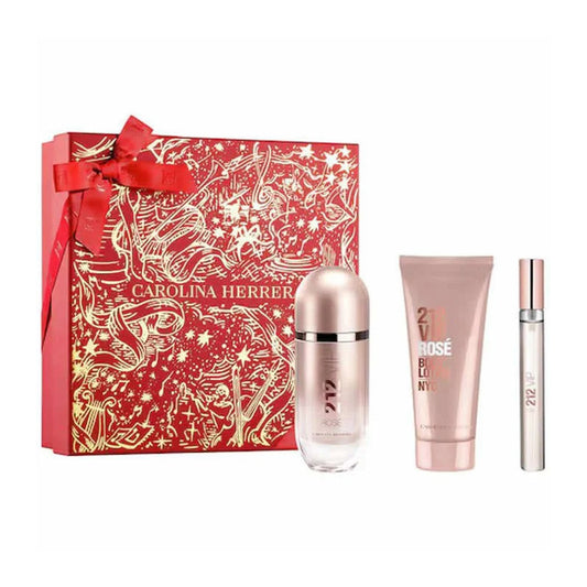 Carolina Herrera 212 Vip Rose Eau de Parfum Spray 80ml Set 3-delig