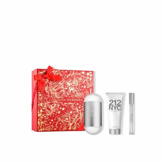 Carolina Herrera 212 Nyc Eau De Toilette Spray 100ml Set van 3 stuks