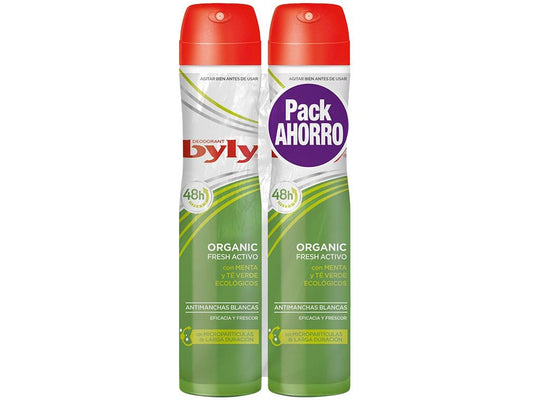 Byly Organic Extra Fresh Deodorant Spray 2x200ml