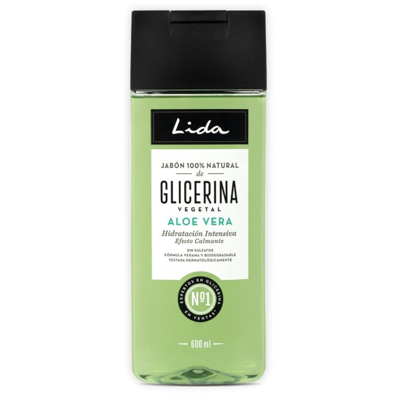 Lida Jabón 100 Natural Glicerina y Aloe Vera 600ml