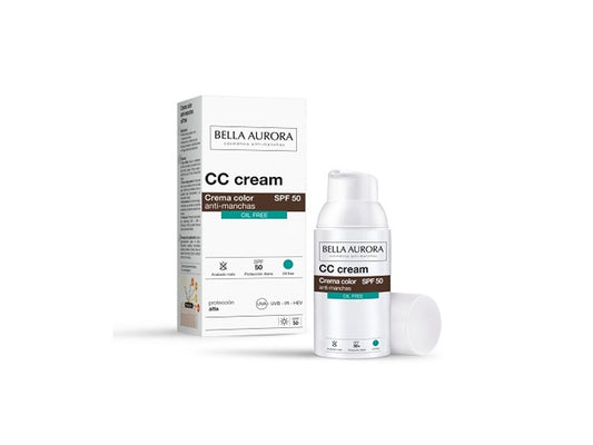 Bella Aurora Cc Cream Anti-manchas Oil Free Spf50 30 Ml