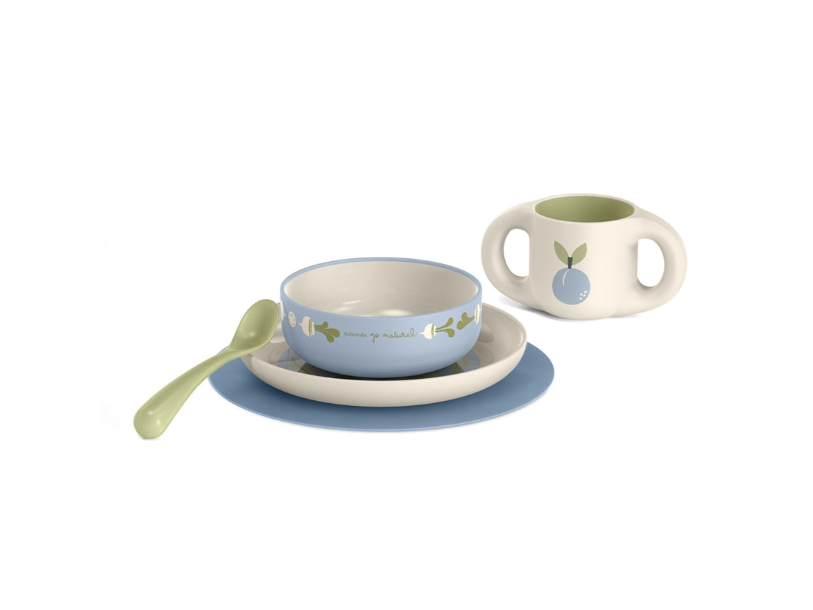 Eetset blauw