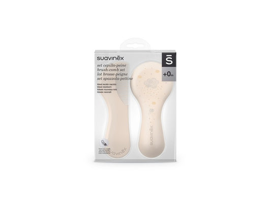 Set of combs/brushes Suavinex White (2 Pieces)