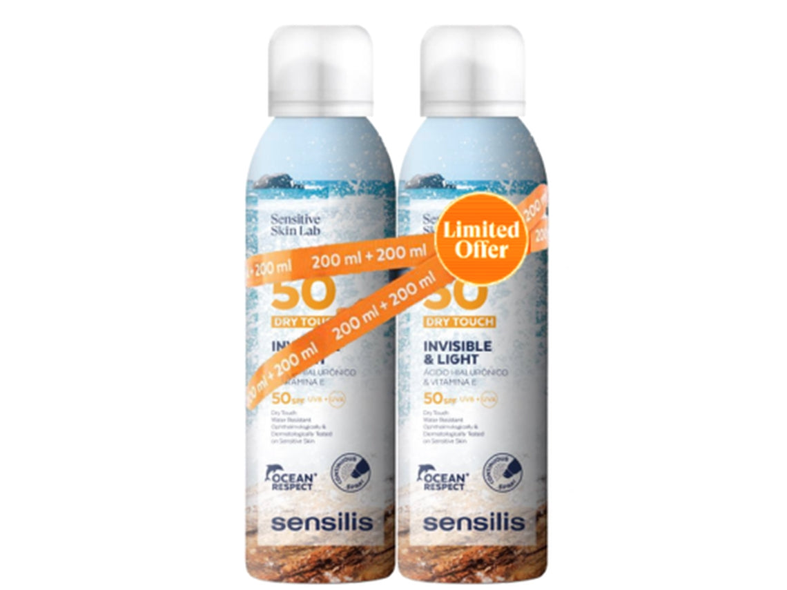 INVISIBLE &amp; LIGHT body spray SPF50+ pack 2 x 200 ml
