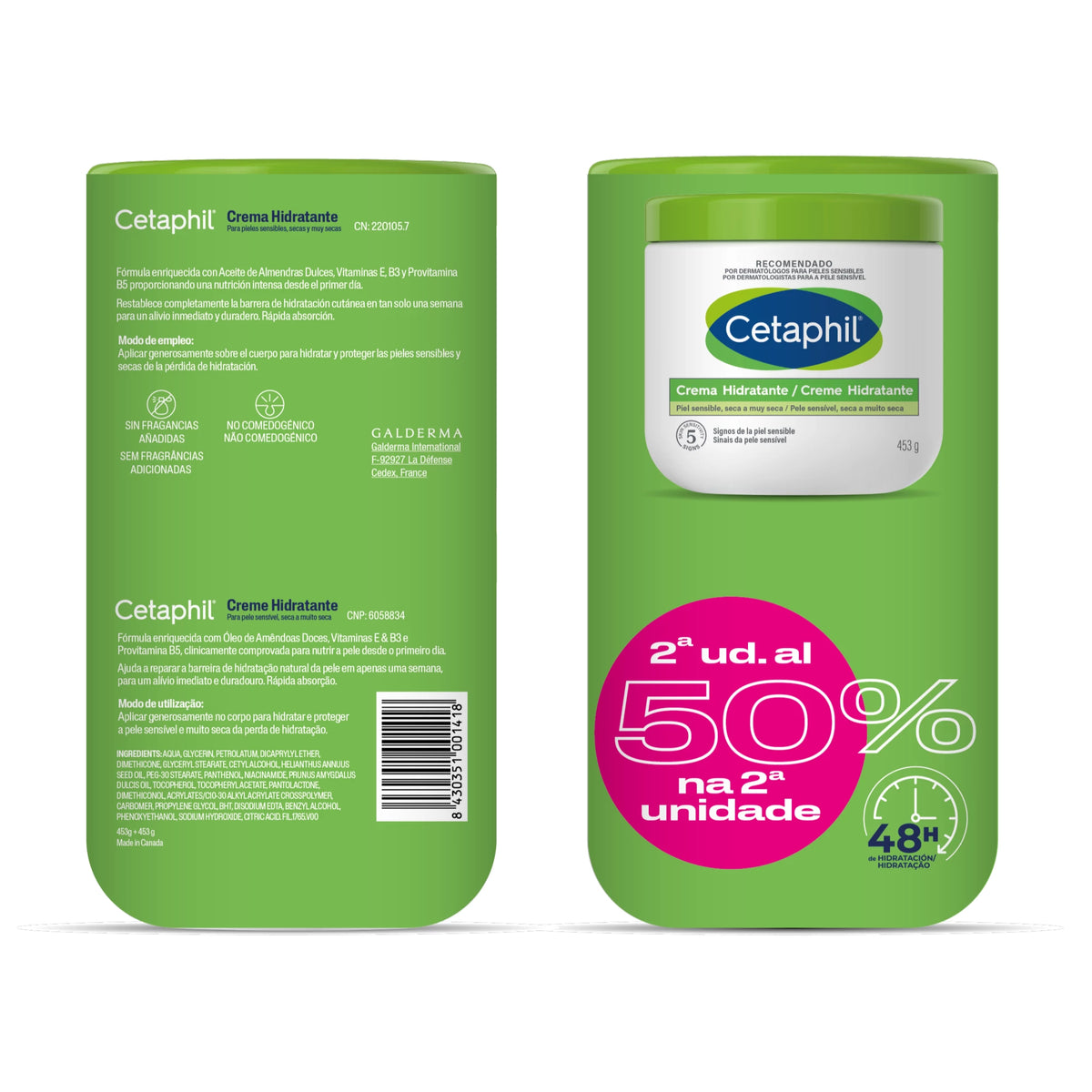 Cetaphil Moisturizing Cream 2x453g
