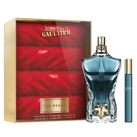 Set Jean Paul Gaultier: Le Beau, eau de toilette, voor heren, 125 ml + Le Beau, eau de toilette, voor heren, 10 ml