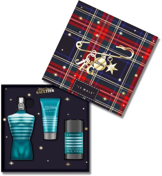 Jean Paul Gaultier Le Male Eau De Toilette Spray 125ml Set 3 Pieces