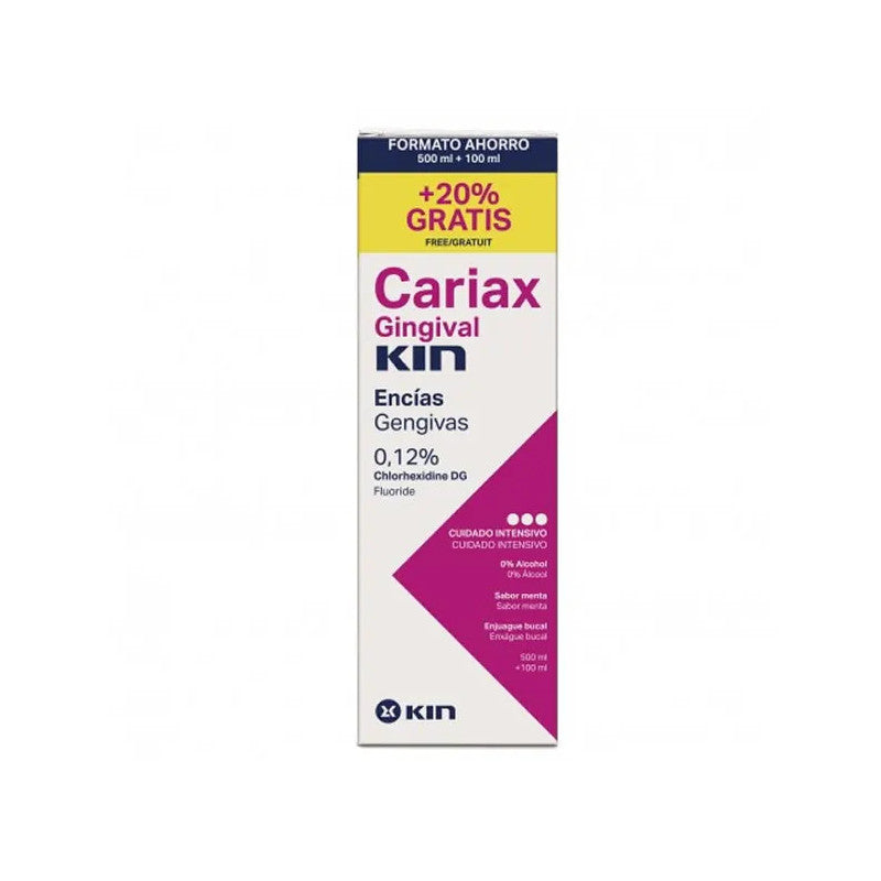 Kin Cariax Gingival Rinse 500ml + 100ml Free