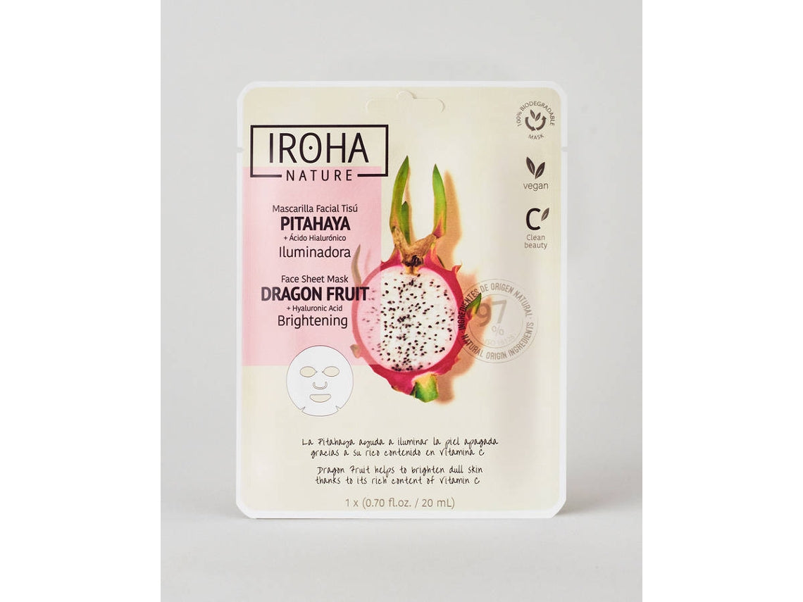 Iroha Nature Mask Dragon Fruit + Hyaluronic Acid 1 U
