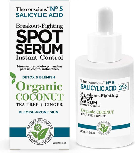 Salicylic Acid Breakout-fighting Spot Serum Organic Coconut By The ConsciousA„c 30 Ml