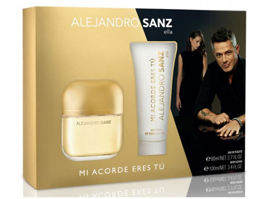 Alejandro Sanz Mi Acorde Eres Tú Woman Eau De Toilette Plus Body Lotion Set 2 Stuks