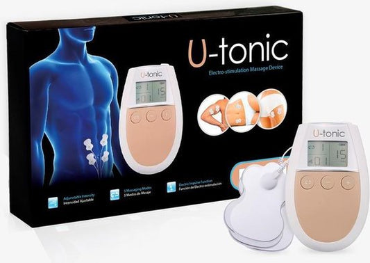 500 Cosmetics, U-Tonic, Elektrostimulation mit 4 vibrierenden Einheiten, Massagegeräte, für Muskeln, Weiß, Unisex, Erwachsene