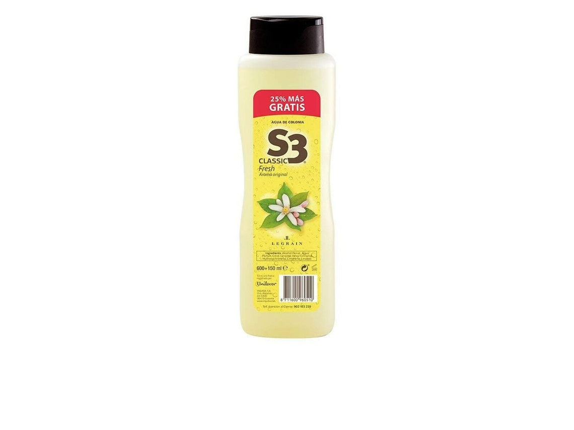 Damesparfum S3 Classic Fresh EDC 600 ml + 150 ml