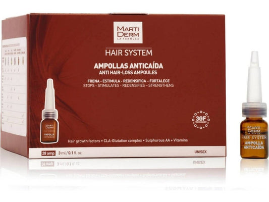 Martiderm Hair System Anti-chute 28 Ampoules   Shampooing Anti-chute 20ml