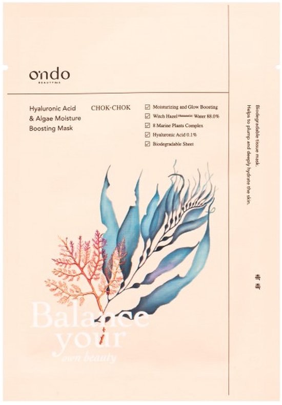 Ondo Beauty 36.5 CHOK-CHOK Hyaluronic Acid & Algae Moisture Boosting Mask 25 g