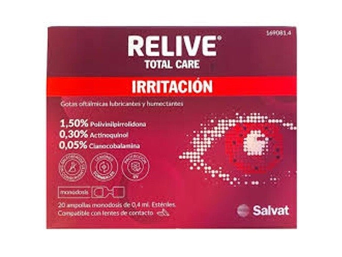Relec Relive Total Care Gotas Oftalmicas Lubircantes 20 Monodosis Salvat
