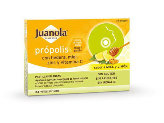 Juanola Propolis Hedera, Honey, Zinc and Vitamin C 24U