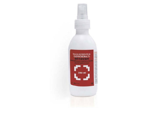 250 ML CHLOORHEXIDINE GLUCONAAT 2% alcoholische oplossing 0,2% SPRAY