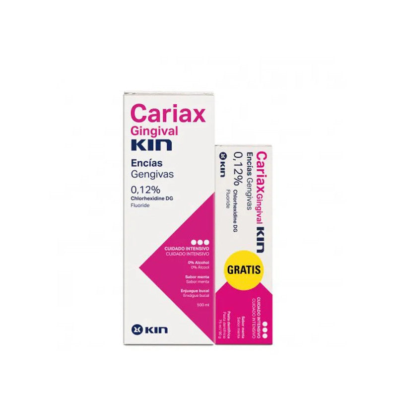 Kin Cariax Gingival Mouthwash 500ml + Toothpaste 75ml