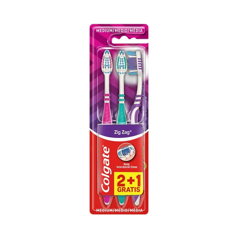 Colgate Tandenborstel ZigZag Medium 3 stuks