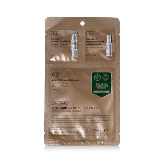 VT Cosmetics, Vita-Light All In One 3Step Mask + + - Rozjasňující a hydratující pleťová maska, 1.0g
