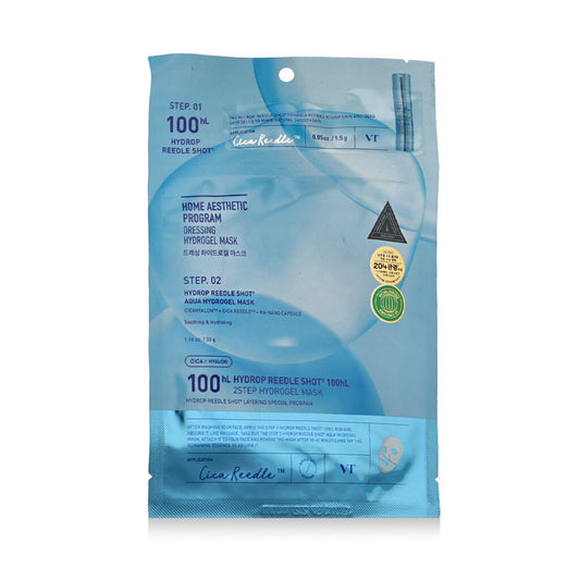 VT Cosmetics, Hydrop Reedle Shot 100hl 2 Step Hydrogel Mask, 33ml