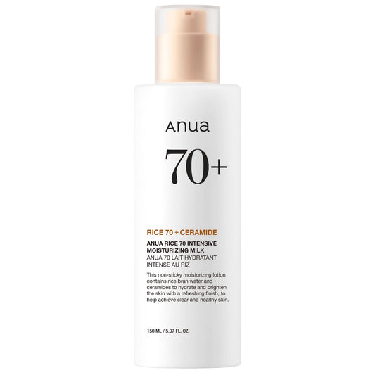 Anua, Rice 70 Glow, Rice, Intense Hydration, Milk, For Face, 150 ml
