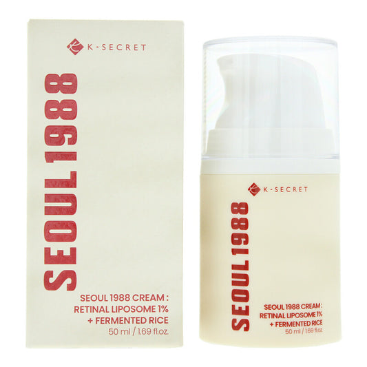 K-Secret, Seoul 1988, Retinal Liposome + Fermented Rice, Anti-Wrinkle, Cream, For Face, 50 ml