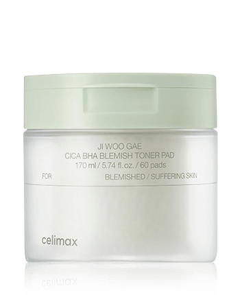 Celimax Ji Woo Gae Cica BHA Blemish Toner Pad 60 Pads 170 ml
