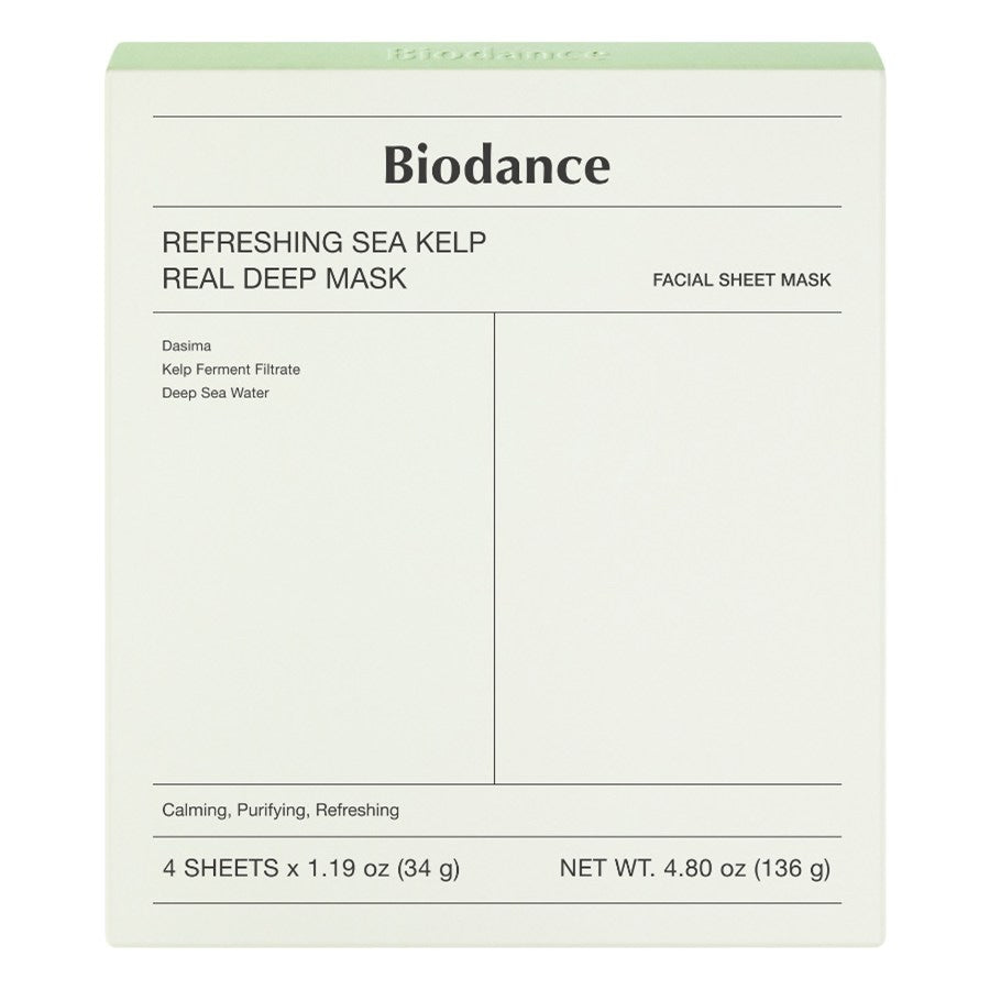 Biodance Refreshing Sea Kelp Real Deep Mask 4 x 34 g