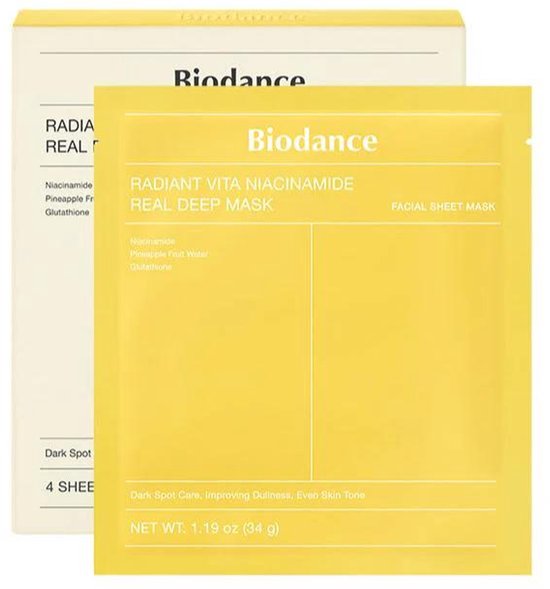 Biodance Radiant Vita Niacinamide Real Deep Mask 4 Units