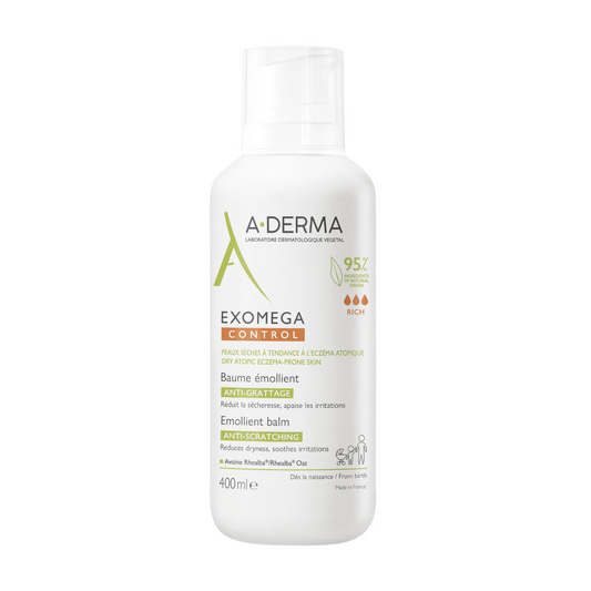 A-Derma, Exomega Control, Emollient, Balsam, für das Gesicht, 400 ml