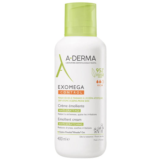 A-Derma, Exomega Control, lindernde Creme, für Gesicht & Körper, 400 ml