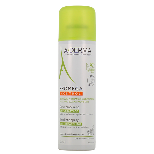 A-Derma, Exomega Control, Emollient-Spray, für Gesicht & Körper, 200 ml