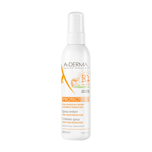 A-Derma, Protect Kids, Hoher UV-Schutz, Sonnenschutz-Spray, LSF 50+, 200 ml
