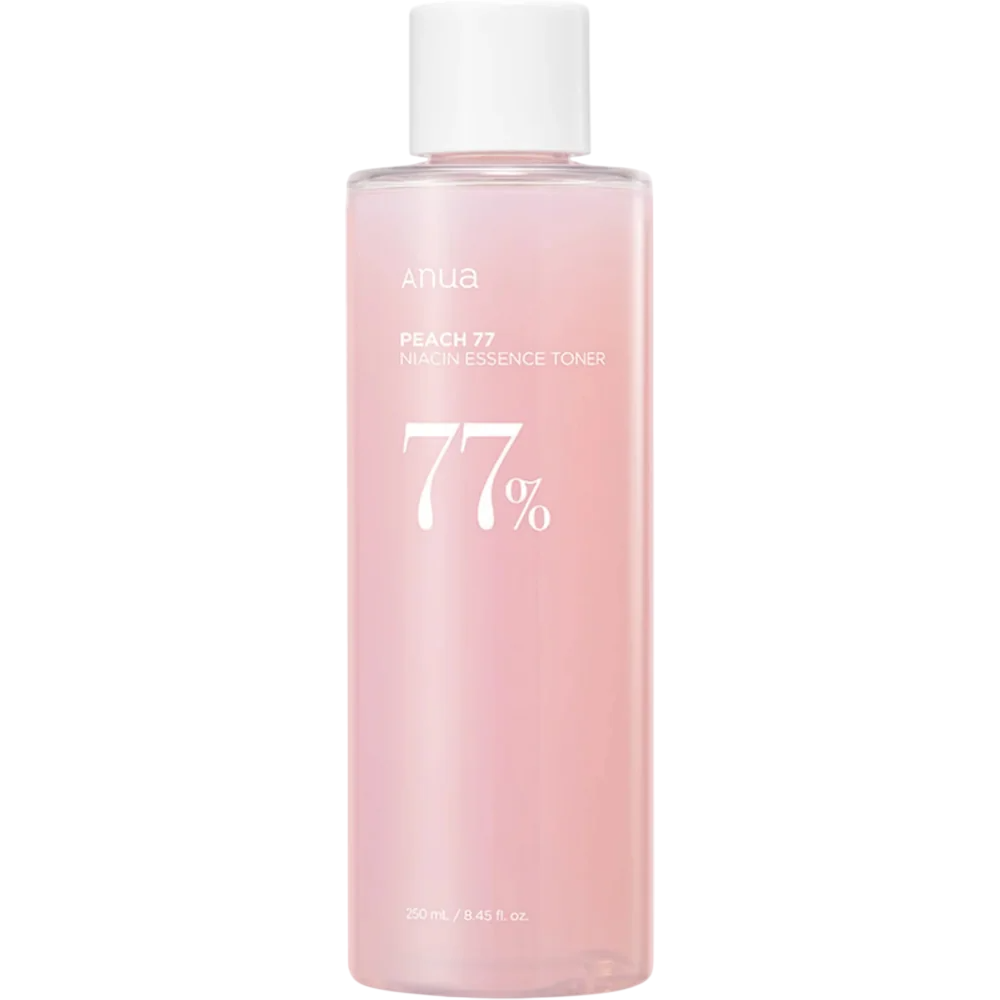 Anua, Pfirsich 77 %, Niacinamid, aufhellende Gesichtslotion (Toner), für das Gesicht, 250 ml