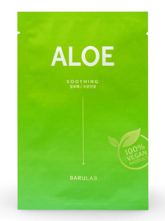 Barulab, The Clean Vegan, Aloe, Soothing, Sheet Mask, For Face, 23 g