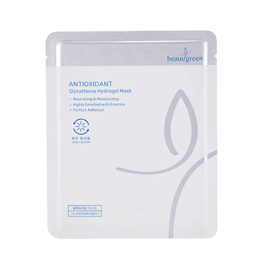 Beauugreen, Hydrogel Premium, Glutathione, Anti-Oxidant, Sheet Mask, For Face, 30 g