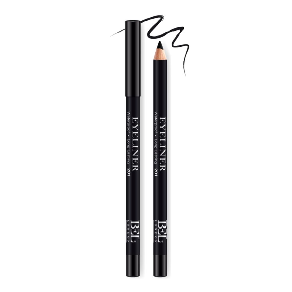 Bel London, BEL London, Gehärtetes Pflanzenöl, Wasserfest, Farbe, Langanhaltend, Gel-Stift-Eyeliner, 201, Schwarz, 0,78 g