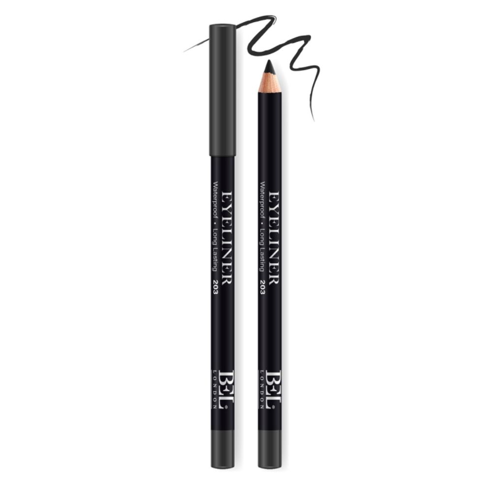Bel London, BEL London, Hydrogenated Vegetable Oil, Waterproof, Colour, Long Lasting, Gel Pencil Eyeliner, 203, Black, 0.78 g