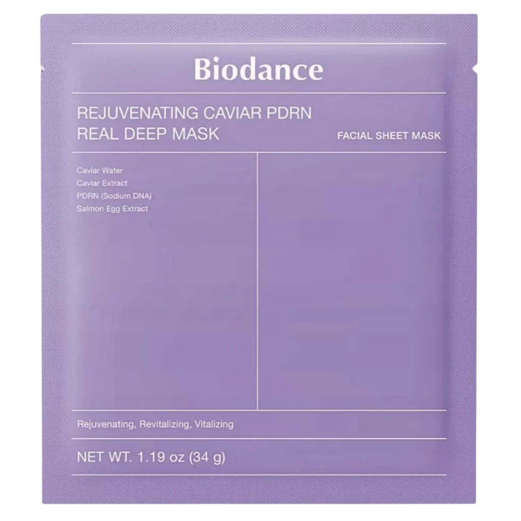 Biodance, Caviar PDRN, verjüngende Tuchmaske, für das Gesicht, 34 g