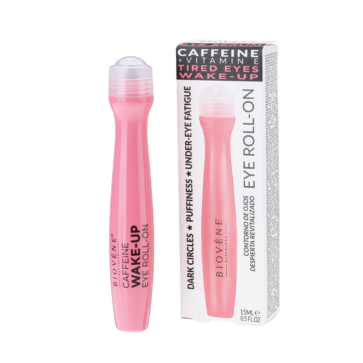 Biovene, Koffein + Vitamin E Augen-Wachmacher, feuchtigkeitsspendender Augen-Roll-on, 15 ml