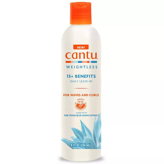 Cantu, Lichtgewicht, Agave, Leave-inconditioner voor het haar, Gladmakend, 236 ml