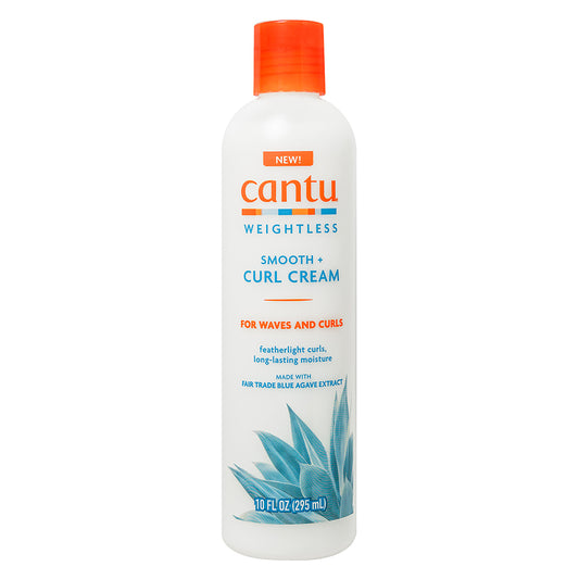 Cantu, Weightless Smooth + Curl, Leave-incrèmebehandeling voor het haar, Kruldefiniërend, 295 ml