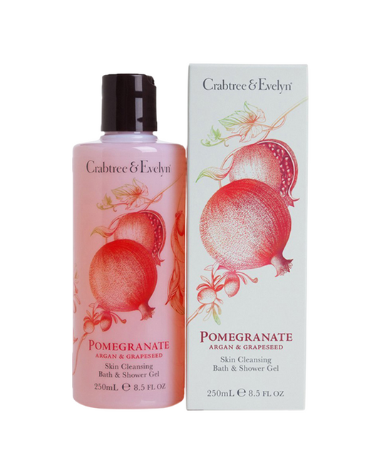 Crabtree & Evelyn, Granatapfel, Argan & Traubenkern, Reinigendes Duschgel, Für alle Hauttypen, 250 ml