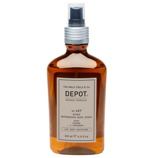 Depot, 600 Body Solutions Nr. 607, Botanical Complex, Erfrischend, Körperspray, Für Gesicht & Körper, Minze, Ingwer & Kardamom, 200 ml