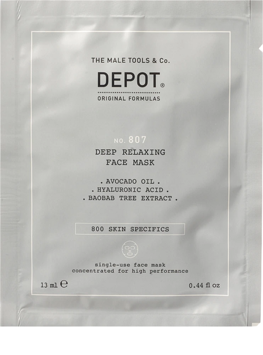 Depot, 800 Skin Specifics No. 807, Hyaluronic Acid, Nutri-Soothing, Sheet Mask, For Face, 13 ml