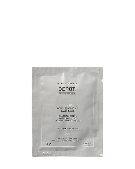 Depot, 800 Skin Specifics No. 808, Hyaluronic Acid, Deeply Hydrating/Soothing & Revitalizing, Sheet Mask, For Face, Day, 13 ml