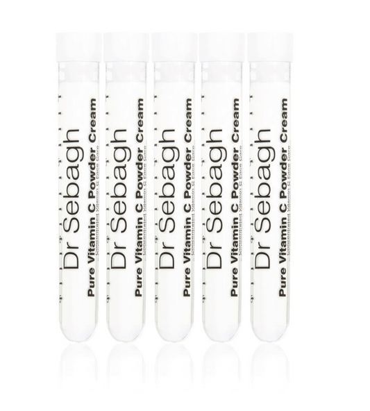 Set, Dr Sebagh, Pure Vitamin C Powder Cream, revitalisierend, Creme, für das Gesicht, 5 Stk., 1,95 g